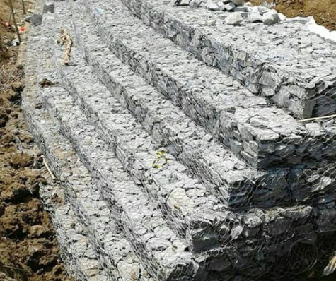 Gabion Basket Box Stone Cage Fenc Mesh Rivierbank Beschermingsmuur Geweven Gabion 2*1*1m 3*1*0.5m 400*100*100mm Gabion Draad