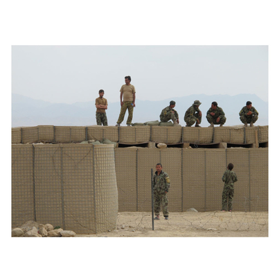4.0 mm Defensief Hesco Bation Barrier Gabion voornamelijk gebruikt voor overstromingsbestrijding en militaire vestingwerken
