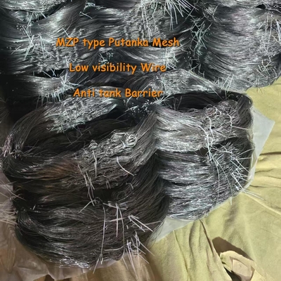 MZP Weefsel met lage zichtbaarheid voor obstakels, Putanka anti-tanknetten met staaldraad van 0,5-0,9 mm