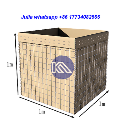 Gegalvaniseerde stalen draad defensieve barrière met UV-bestendige geotextiel