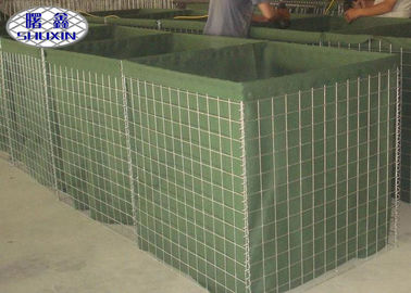 1*1*1m Verdedigings het Gebruiksbastion van Gabion Hesco Mlilatary van het Barrièresleger Groen Gelast