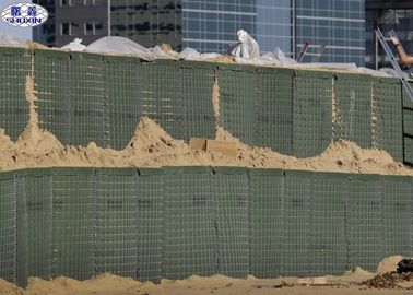 Het aardezand vulde de Zand Gevulde Doos van Barrièresgabion voor Vloedbarrière