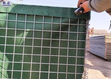 Flexibele Zand Gevulde Barrières Gegalvaniseerde Gabion met Groene Geotextile