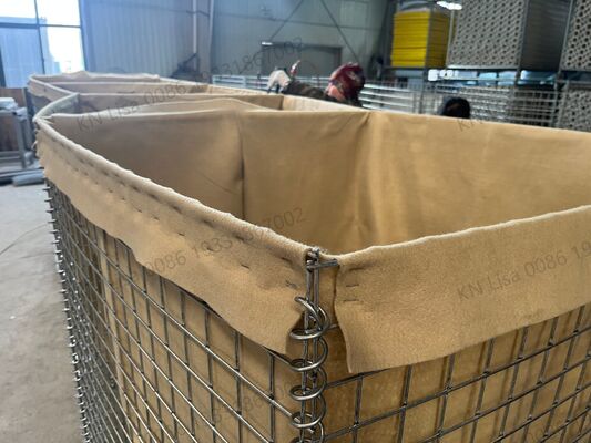 Gegalvaniseerde zandmuur Gelast defensief barrière explosiebestendige kooi overstromingsbescherming Gabion explosie muur geotextiel bastion barrières