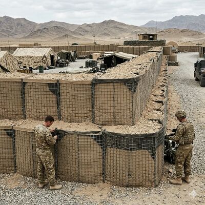 Defensieve barrière 2,21 m x 1,52 m x 30,5 m explosieveilige zandmuur Paintball luchtbunkers opblaasbare muur