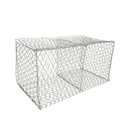 Groothandel PVC gecrimpde geweven gabion doos 80x100mm Hexagonale Galfan gegalvaniseerde gabion mand