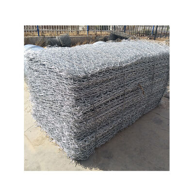 Gegalvaniseerde/PVC gecoate Gabion-doos Draadgaas Drie-twist schanskorven Keerwanden te koop in Tanzania