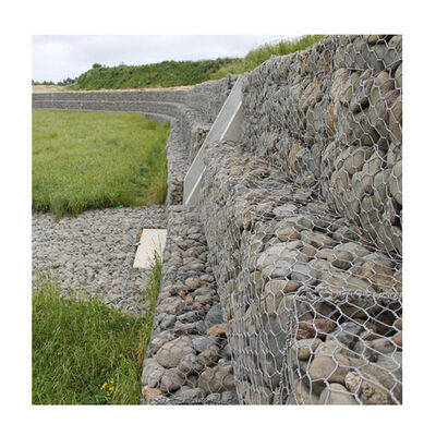 8*10cm Gegalvaniseerde Pvc Met een laag bedekte Gabion-Doos Zeshoekige Geweven Steen Gevulde Gabion-mand