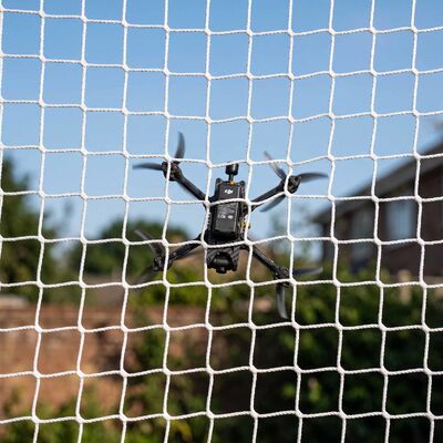 Anti-dronenetten – Wit knooploos polyester drone-verdedigingsnet (50x50 mm maas, 3 mm koord)