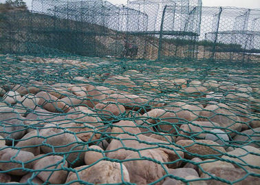 Pvc Met een laag bedekte Gabion-Manden, Rots Gevulde Gabion-Kooien voor Zeehaventechniek