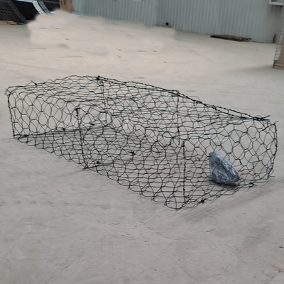 8*10cm Mesh Hole 2.7mm Draad Diameter gegalvaniseerd staaldraad Gabion Basket Gabion Box voor rivierbank bescherming