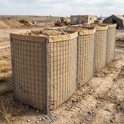 Militaire verdedigingsbarrière | Gegalvaniseerde gelaste Gabion-bastionmuur
