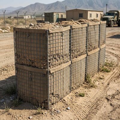 Defensieve barrière | Gelaste Gabion-barrièremuur voor militair en overstromingsbeheer