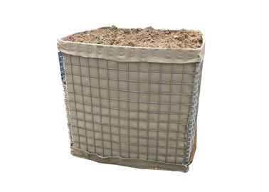 De hete Ondergedompelde Gegalvaniseerde Gelaste Gabion-Kleur van het Mandenzand Anti - Explosiemuur
