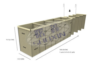 Mil 10 Hete Ondergedompelde Gegalvaniseerde Hesco-Barrièremuur, Militair Hesco-Bastion