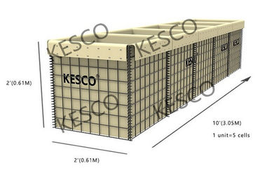 HESCO mil Draad van de het Aluminiumlegering van 5 van de Muurhesco van het Reeks de Militaire Zand Barrièreszink -5%