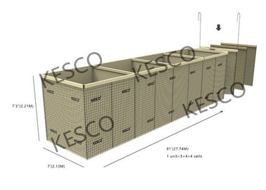 Geotextile van Hesco de Zand Gevulde Gevulde Hesco Barrière van de Barrièresmil 7 Zand