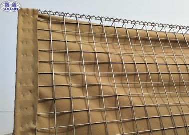 De gelaste Verdedigingsbarrières van Hesco van het Draadnetwerk Militaire met Geotextile Doek