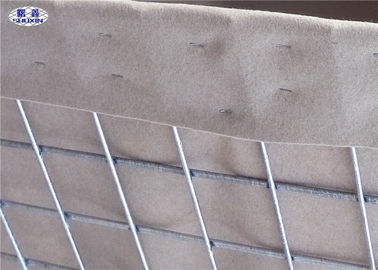Het zand en de aarde vulden Militaire Hesco Barrières Gelaste Gabion met Gevoerd Geotextile
