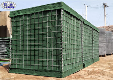 Galfan Met een laag bedekte Geotextile Linded Gelaste Verdedigings de Barrières Militaire Groen van Hesco
