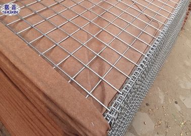 Draadnetwerk Militaire Hesco Barrières Gelaste die Gabion met Zand/Steen wordt gevuld