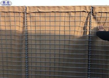 Het Netwerkdoos 75mm x 75mm 76,2 x 76.2mm van de legerzand Gevulde Barrières Gelaste Draad