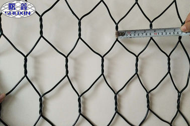 Pvc bedekte Geweven Gabion-van het Netwerkdraad 2.7mm/Rand van de Netwerkdoos Draad 3.4mm met een laag
