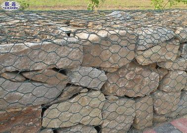 Aangepast Gegalvaniseerd Galfan-Versterkt de Muur Flexibel Beschermend Netwerk van Pvc Gabion
