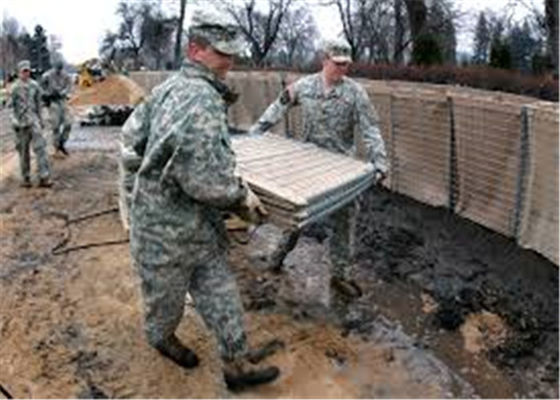 76.2×76.2mm Militaire Barrière met Geotextile Stof