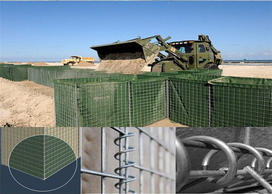ISO COC galvaniseerde Verdedigingsbarrière Gelaste Gabion-Manden voor Materiaalrevêtementen
