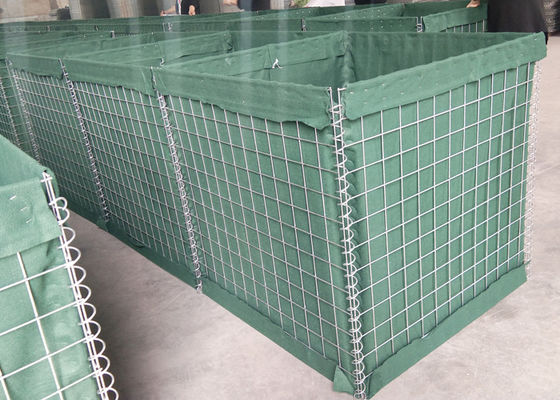 300g groene Geotextile Gevoerde Verdedigingsbarrière 4.0mm van Hesco Draadnetwerk