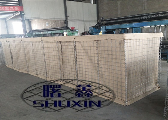 Gelaste Draadmesh defensive bastion hesco sand Gevulde Barrières 4 Cellen