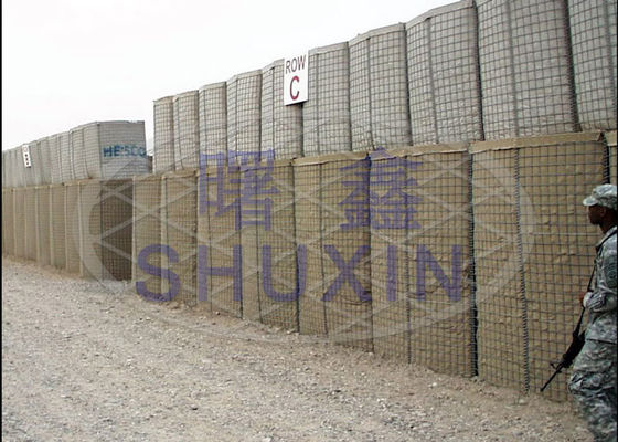 De anticorrosieve Hete Onderdompeling galvaniseerde 5mm Hesco Zandbarrière