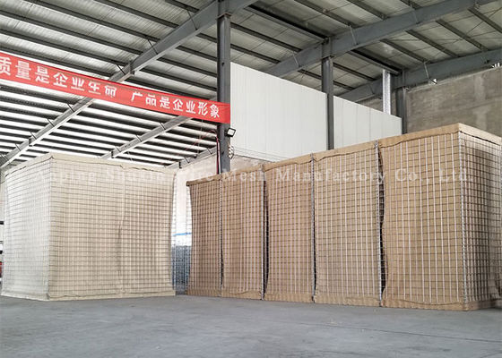 De Verdedigingsbarrières van Hesco MIL19 van de zandkleur voor Militair