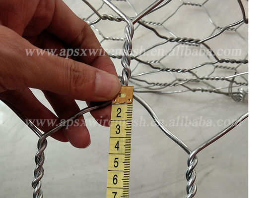 Zware Steen 2.2mm Gabion-Gegalvaniseerde Doos Behoudende Muur of het Hexagonale Weefsel van Pvc
