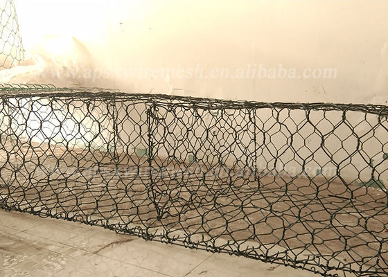 Anti Corrosieve 2x1x1m Steen Gevulde Gabion Muurkooien