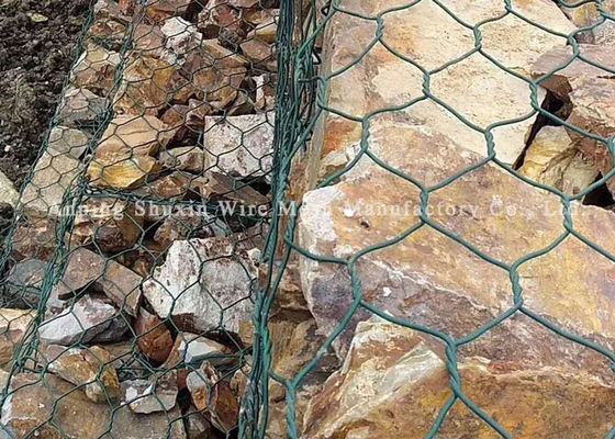 1*1*1m Weefseldraad Mesh Pvc Coated Gabion Mattress voor Brugbescherming