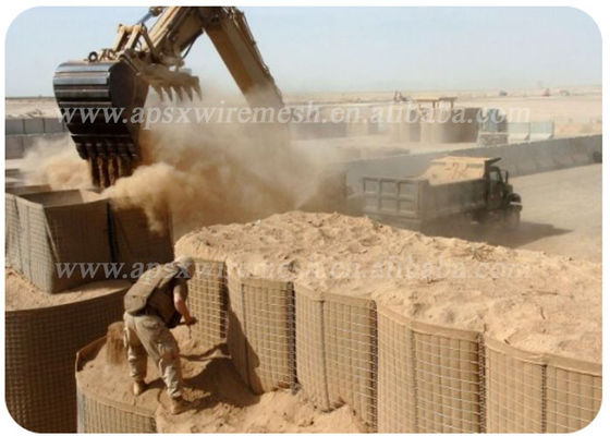Gelast Mesh Gabion 3“ X 3“ Gegalvaniseerde Staal van Hesco van de Zandgrond het Militaire Barrières