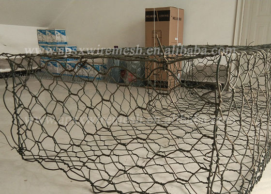 Gemakkelijk Opvouwbaar Pvc bedekte Hexagonale Gabion-Mand voor Water en Bodembescherming met een laag