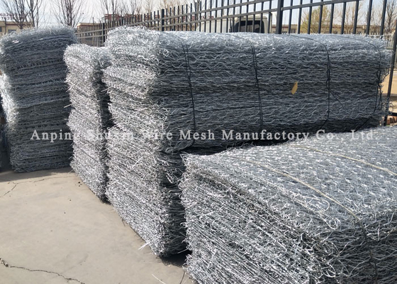 Geweven Drie Draai 2.4mm Steen Gevulde Gabion-Manden voor Behoudende Muur