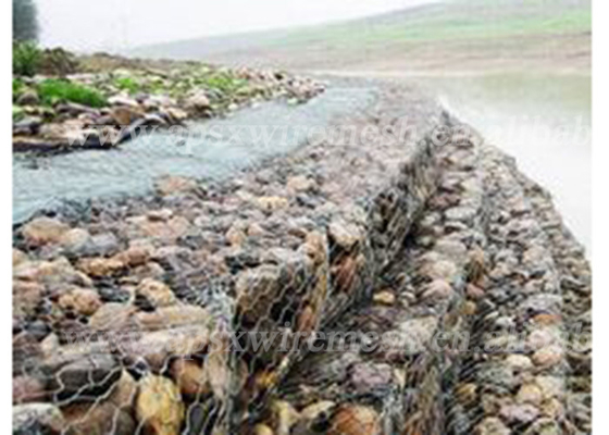 3.7mm kooit de Dubbele Verdraaide Gevulde Steen zwaar Hexagon Gabion Verhinderend Rots het Breken