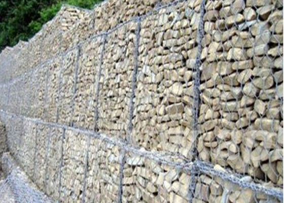 Pvc bedekte het Hexagonale Steen Gevulde de Bescherming van Gabions Rockfall Opleveren met een laag