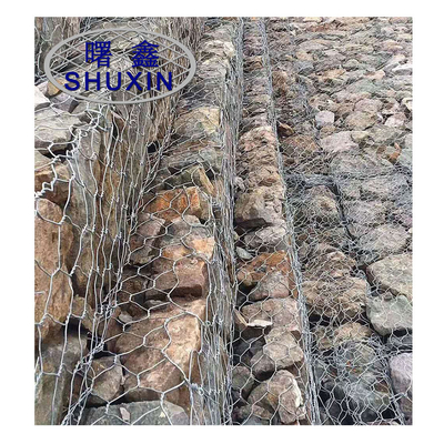 2.7mm de Hexagonale Manden 4x1x1 M van Gatenpvc Met een laag bedekte Gabion