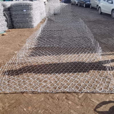 Op zwaar werk berekende 3,0 Mm Galfan Mesh Gabion Baskets 2m X 1m X 1m Draad voor Behoudende Muren