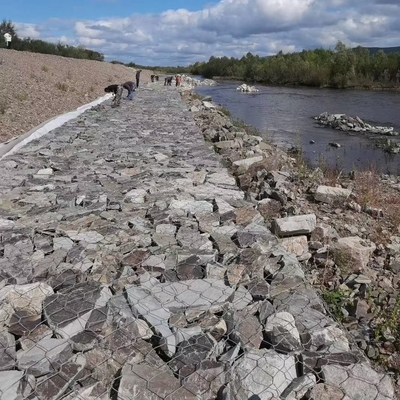 Hexagonaal de Draadnetwerk van de Overstromingsbeheer Antiroest 2m Gabion Mand