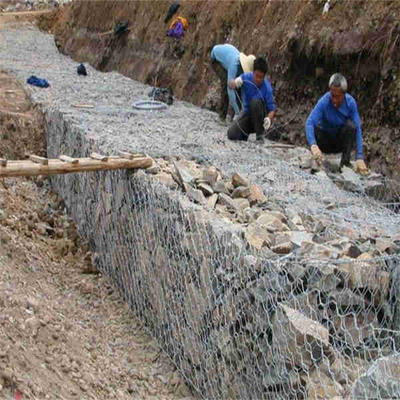 Het hexagonale 5*1*1m Gabion Project van Draadmesh basket for river engineering
