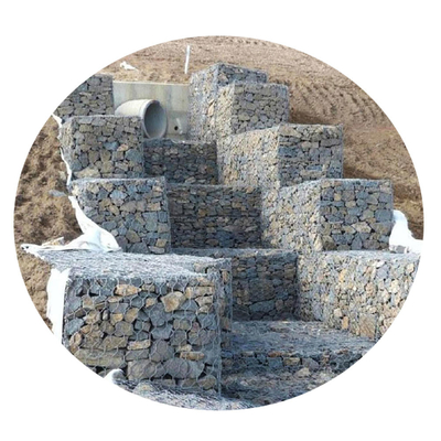 Aarde Behoudende Muur 1m X 1m X 1m Gabion-Deklaag van Pvc van Woven Three Twist van de Doosomheining de Hexagonale